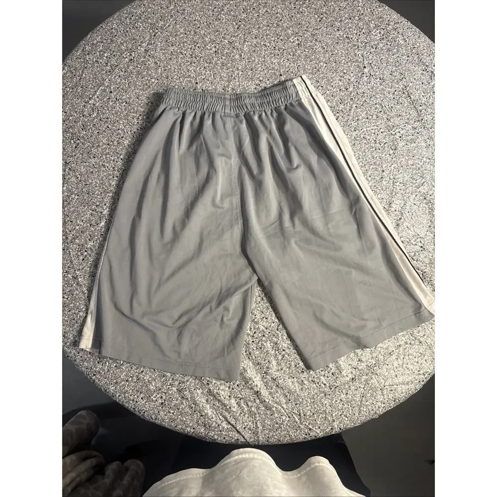 Under Armour Men's Gray Jersey Athletic Shorts L Loose Fit Drawstring Pockets